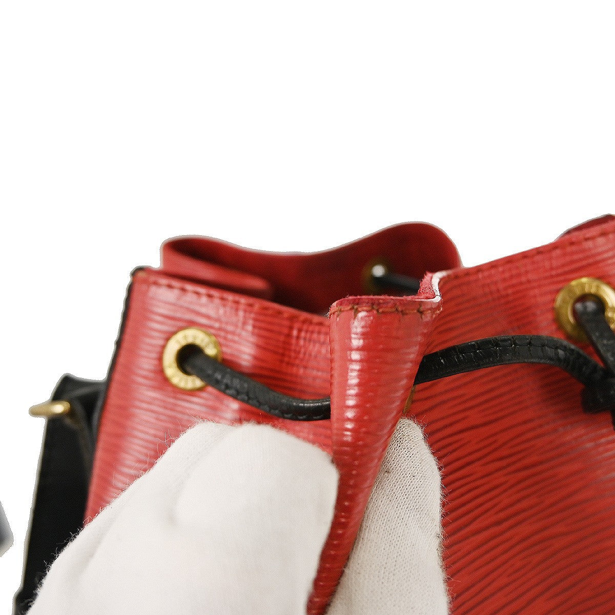 Louis Vuitton Bicolor Petit Noe Handbag Epi Leather, RED, LEATHER, Shoulder bag