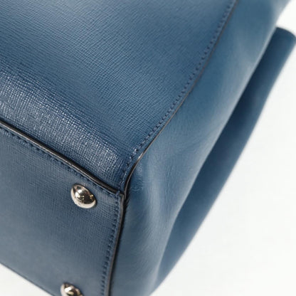 Fendi 2Jours Bag Leather, BLUE, LEATHER, Handbag