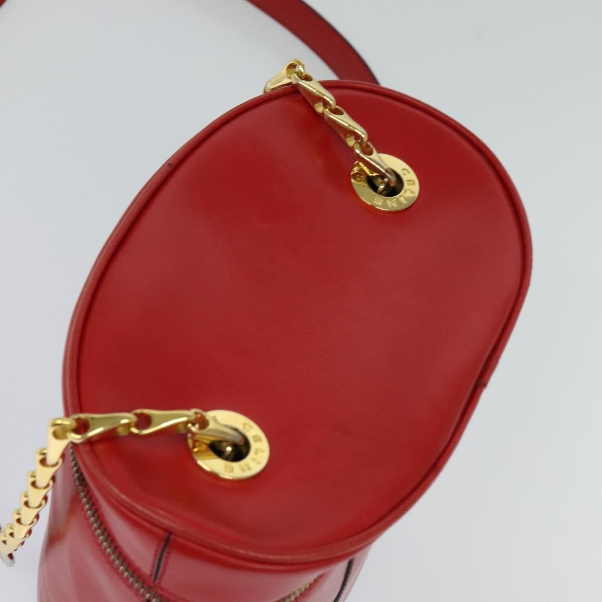 Celine Vanity bag Leather, RED, LEATHER, Shoulder bag