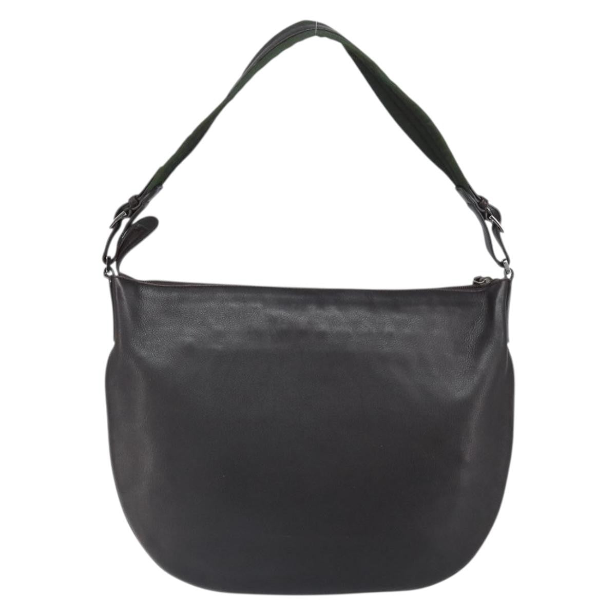 Gucci Vintage Shoulder Bag Leather, BLACK, CANVAS, Shoulder bag
