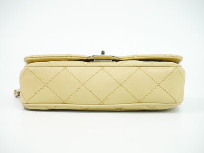 Chanel Reissue 2.55 Flap Bag Quilted Lambskin, BEIGE, LEATHER, Shoulder bag