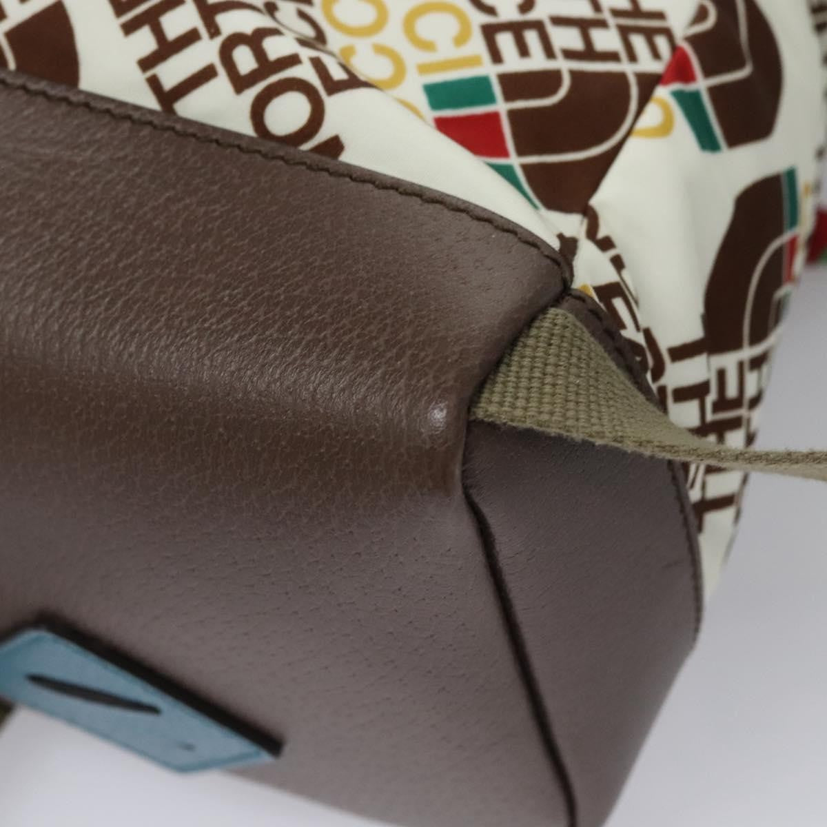 Gucci Gucci x The North Face Zip Backpack Printed Nylon, ECRU, NYLON, Backpack