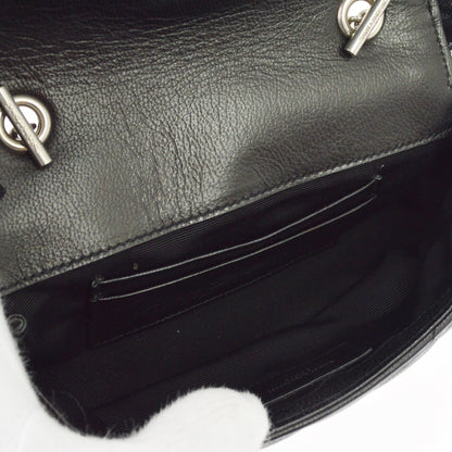 Saint Laurent Chain Shoulder Bag Leather, Black, Leather, Crossbody Bag