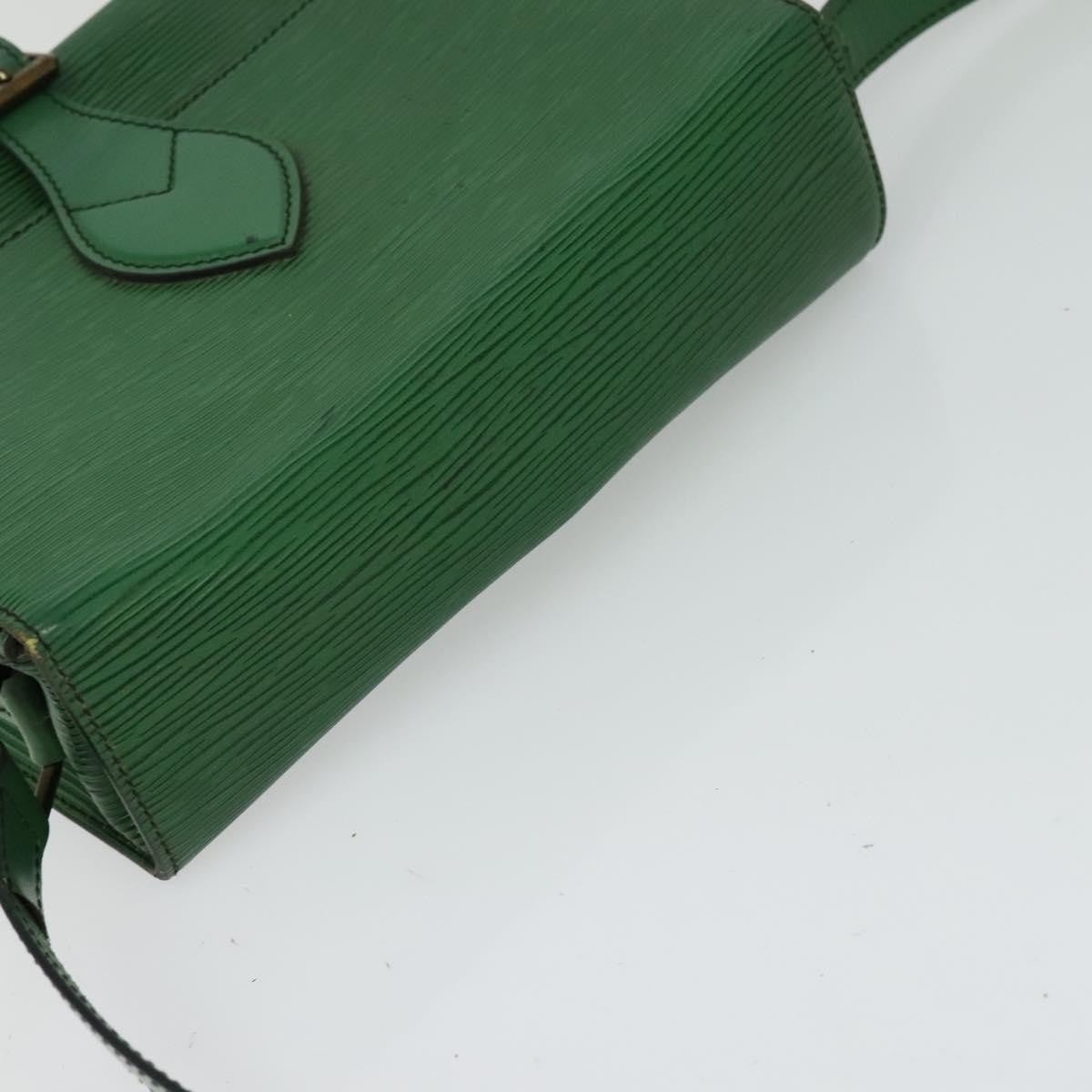 Louis Vuitton Cartouchiere Handbag Epi Leather, Green, Leather, Shoulder Bag