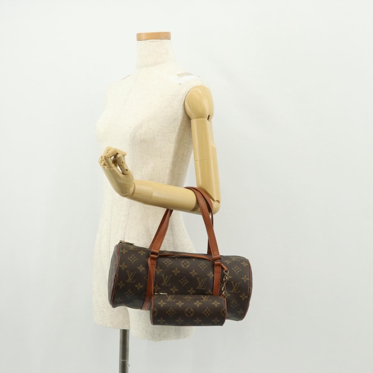 Louis Vuitton Papillon Handbag Monogram Canvas, BROWN, CANVAS, Handbag