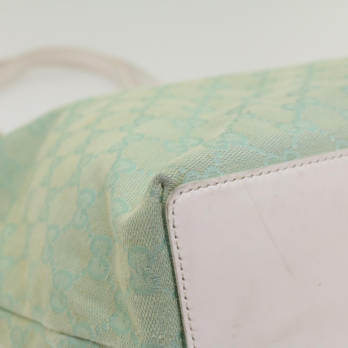 Gucci Vintage Bucket Shopping Tote GG Canvas, BLUE, CANVAS, Tote bag