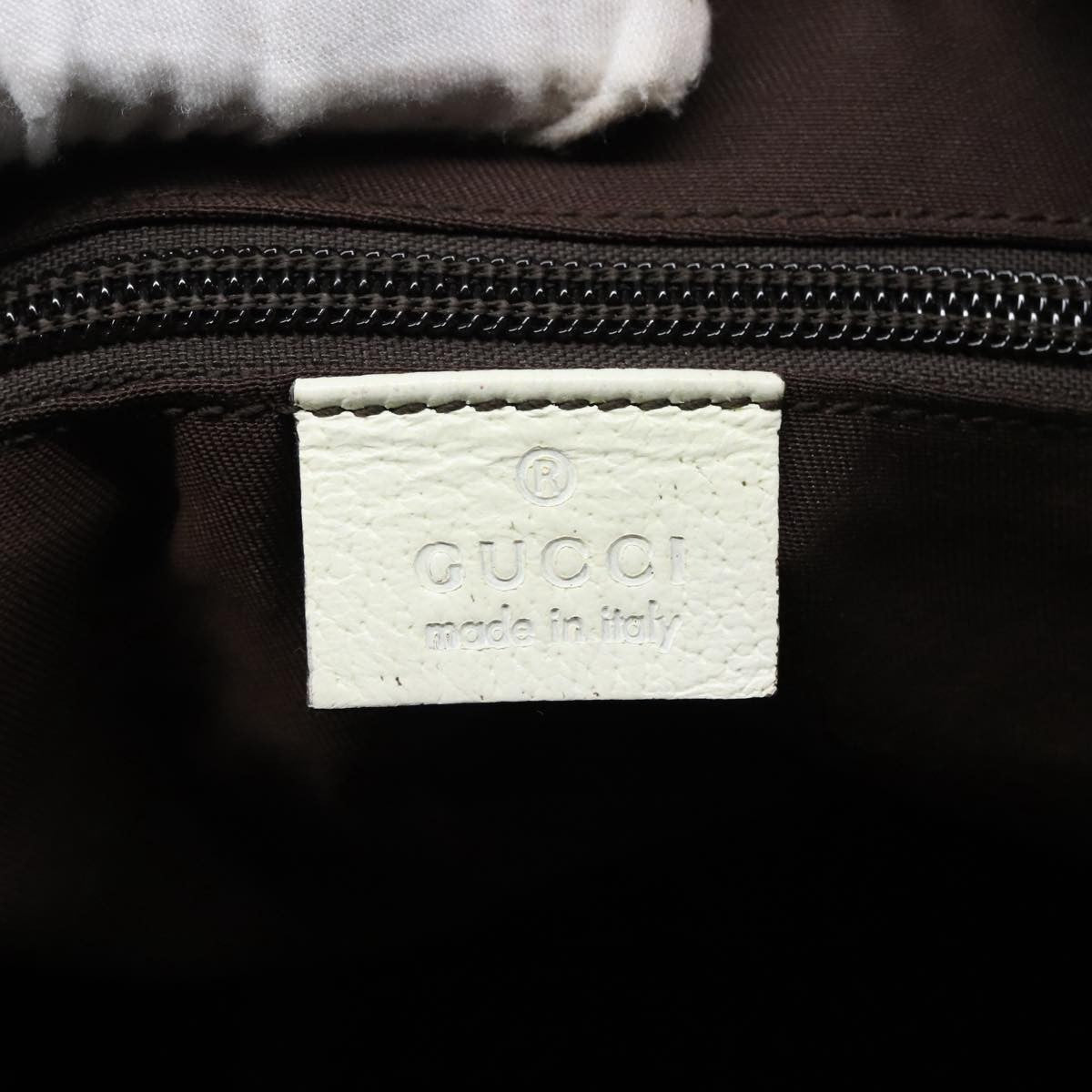 Gucci Web Zip Tote GG Canvas, WHITE, CANVAS, Tote bag