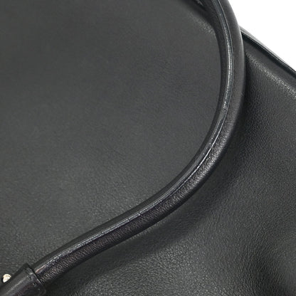 Salvatore Ferragamo Gancini handbag Leather, BLACK, LEATHER, Handbag