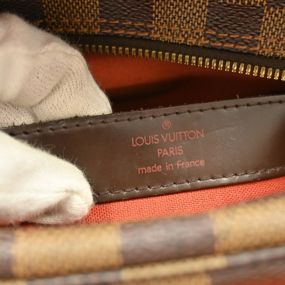 Louis Vuitton Naviglio Handbag Damier, BROWN, CANVAS, Shoulder bag