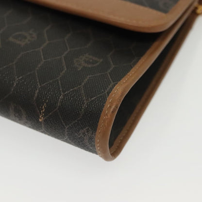 Christian Dior Vintage Honeycomb chain Canvas, BLACK, CANVAS, Handbag