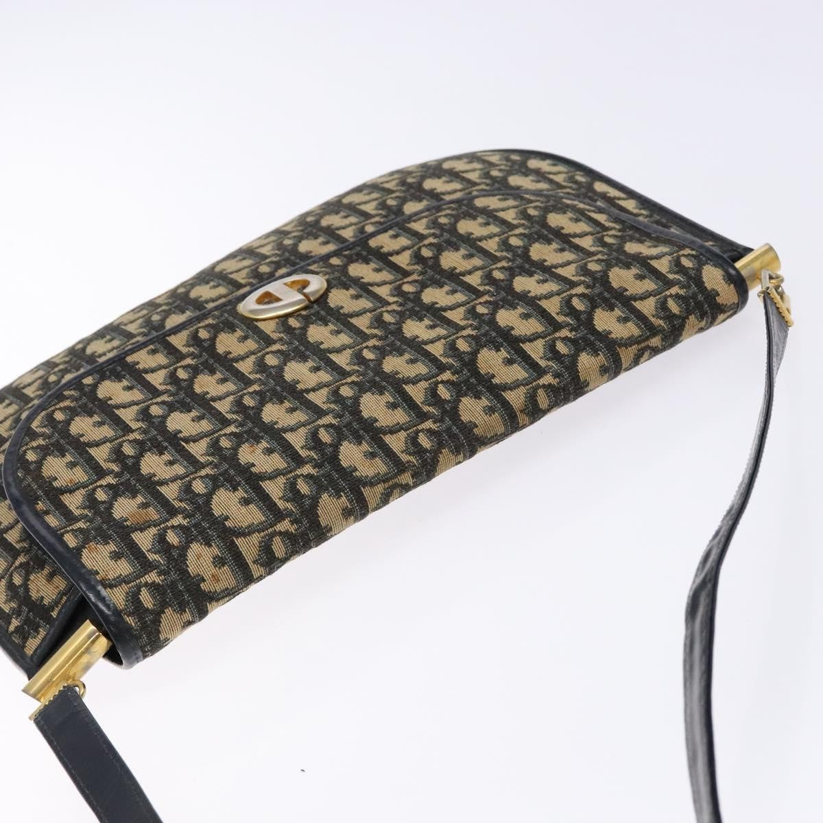 Christian Dior Vintage CD trotter Shoulder bag Canvas, NAVY, CANVAS, Shoulder bag