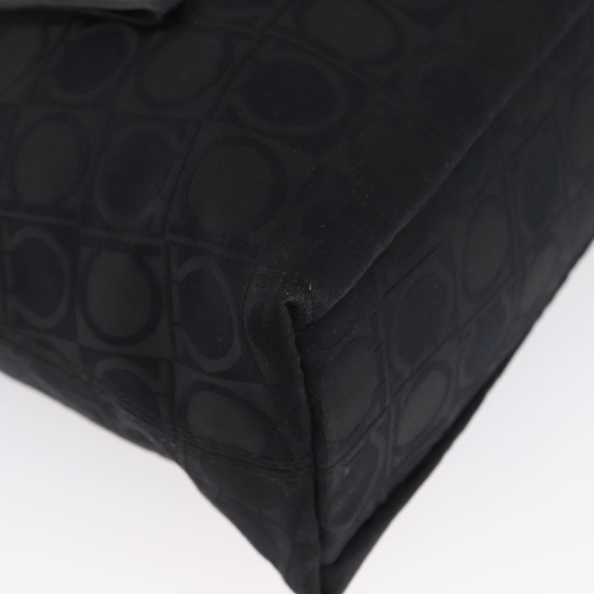 Salvatore Ferragamo Gancini Tote Gancini Canvas, BLACK, CANVAS, Tote bag