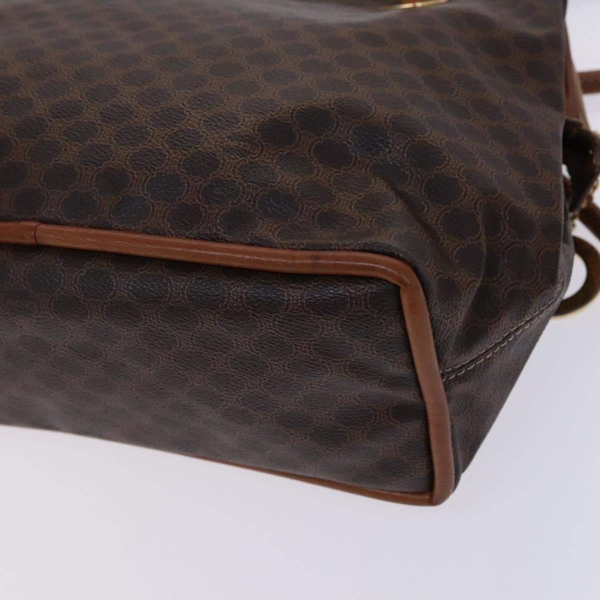 Celine Vintage Macadam Shoulder Bag Canvas, BROWN, CANVAS, Shoulder bag