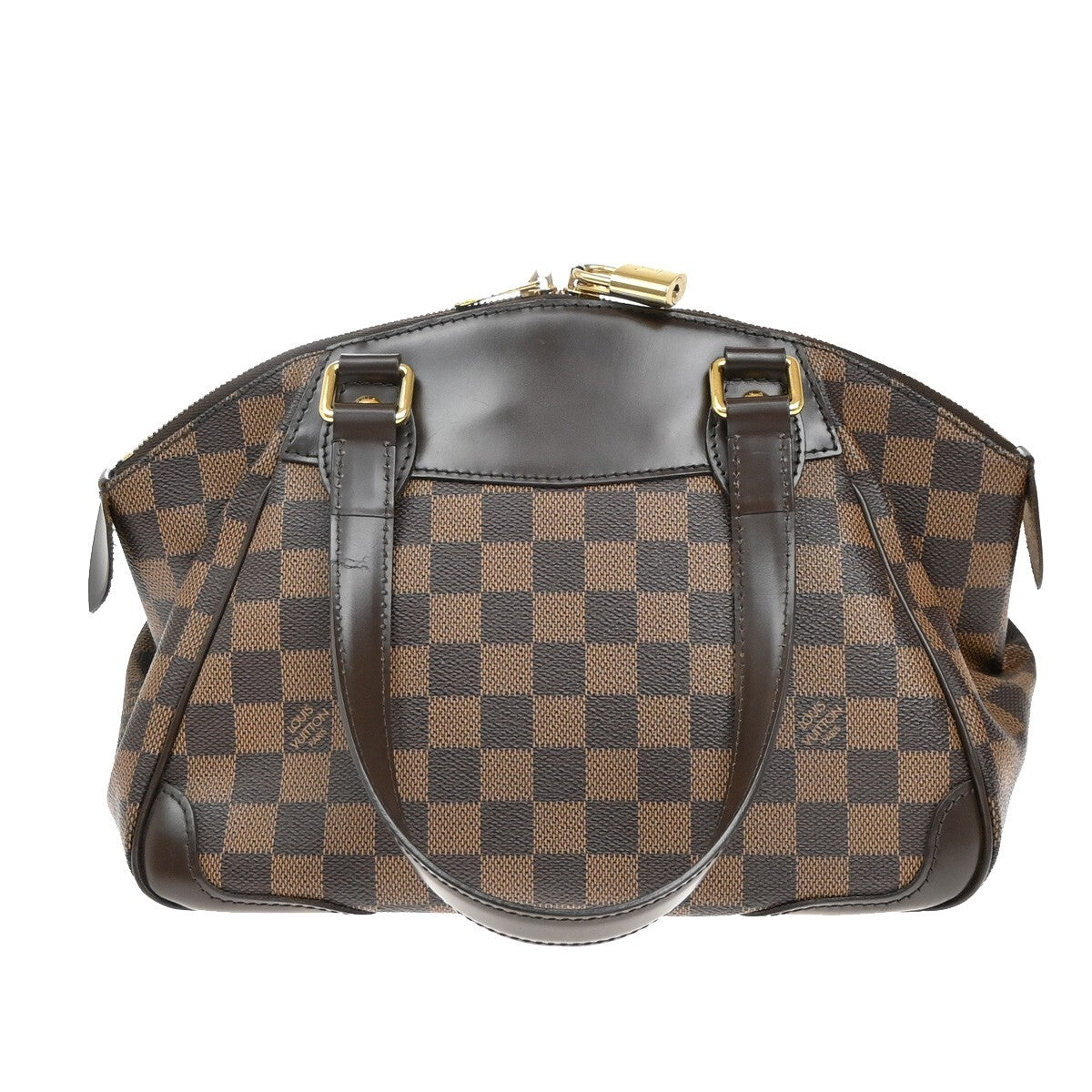 Louis Vuitton Verona Handbag Damier, BROWN, CANVAS, Shoulder bag