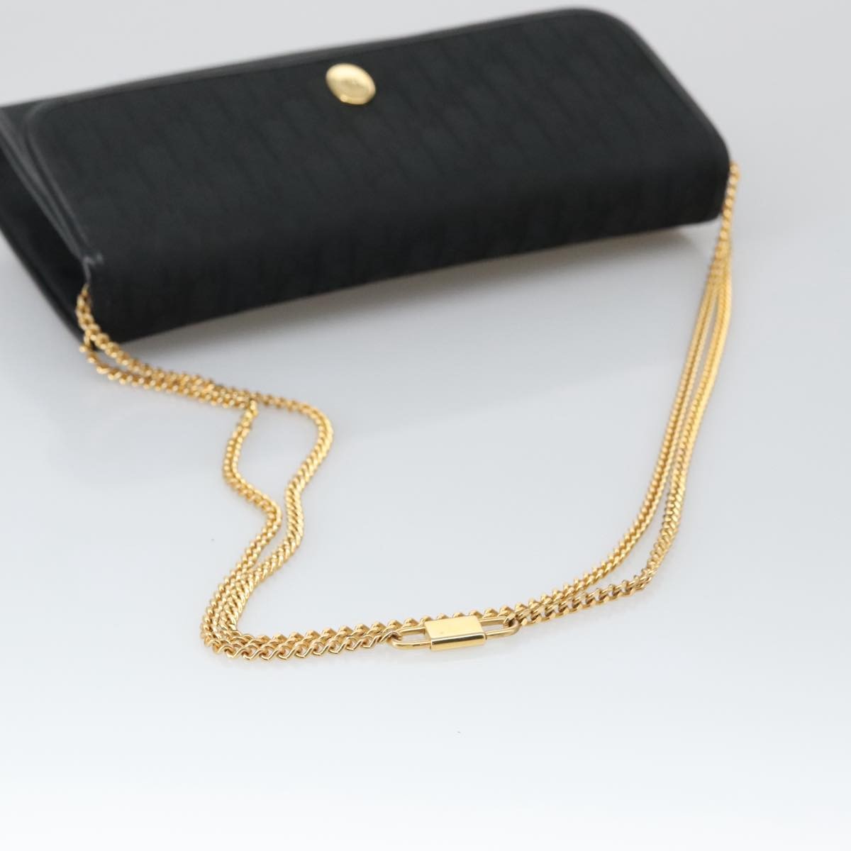 Christian Dior Vintage Trotter Crossbody Bag Canvas, BLACK, CANVAS, Shoulder bag