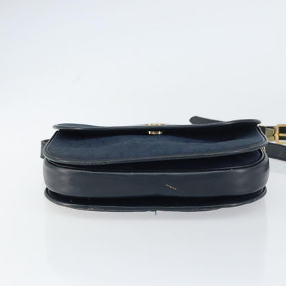 Christian Dior Vintage Honeycomb Shoulder Bag Canvas, NAVY, CANVAS, Shoulder bag