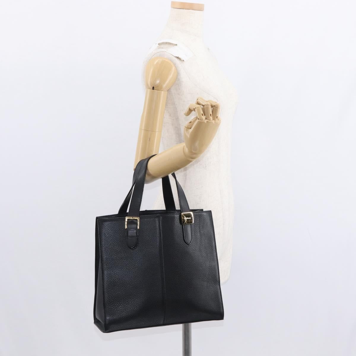 Burberry Vintage Handbag Leather, BLACK, LEATHER, Handbag