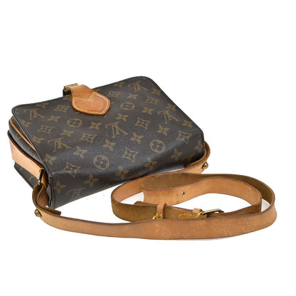 Louis Vuitton Cartouchiere Handbag Monogram Canvas, BROWN, CANVAS, Shoulder bag