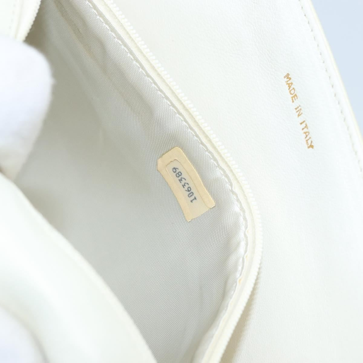 Chanel Vintage CC Full Flap Bag Quilted Lambskin, White, Leather, Shoulder Bag