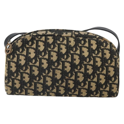 Christian Dior Vintage Trotter Shoulder Bag Canvas, NAVY, CANVAS, Shoulder bag