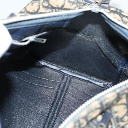 Christian Dior Vintage Trotter Boston Bag Diorissimo Canvas, NAVY, CANVAS, Handbag