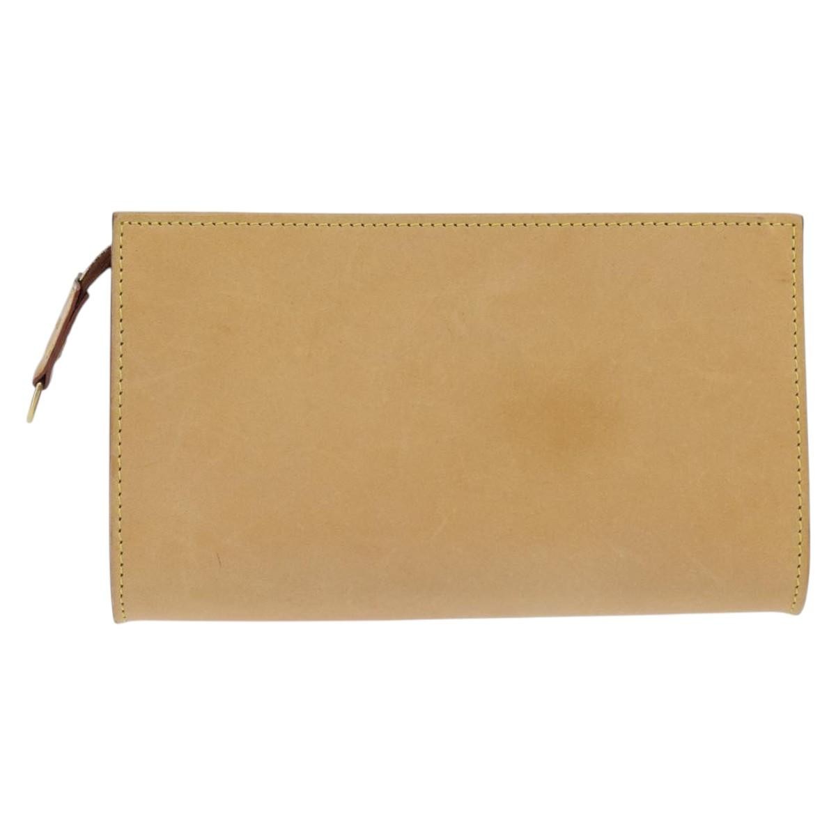 Louis Vuitton Pochette Accessoires Nomad Leather, BEIGE, LEATHER, Clutche & pouche