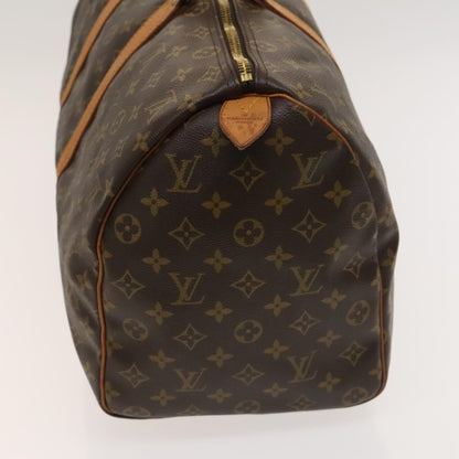 Louis Vuitton Keepall Bag Monogram Canvas, BROWN, CANVAS, Travel bag