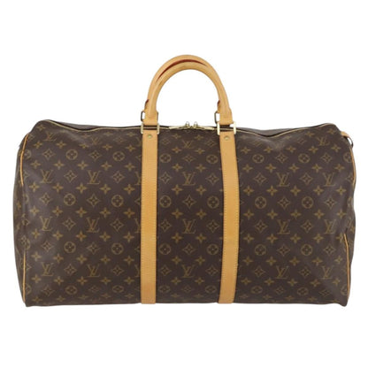 Louis Vuitton Keepall Bag Monogram Canvas, BROWN, CANVAS, Travel bag