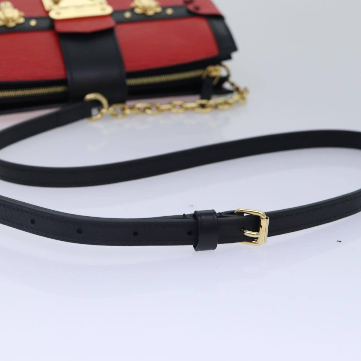 Louis Vuitton Trunk Clutch Epi Leather, RED, LEATHER, Clutche & pouche