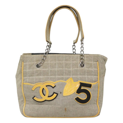 Chanel Camellia No.5 Tote Canvas, BEIGE, CANVAS, Tote bag