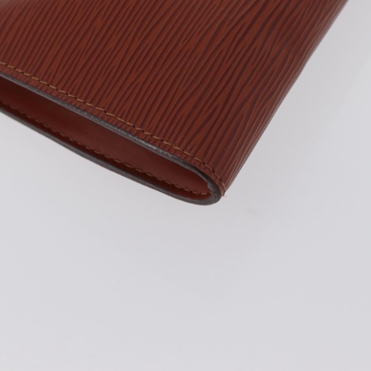 Louis Vuitton Pochette Accessoires Epi Leather, BROWN, LEATHER, Clutche & pouche