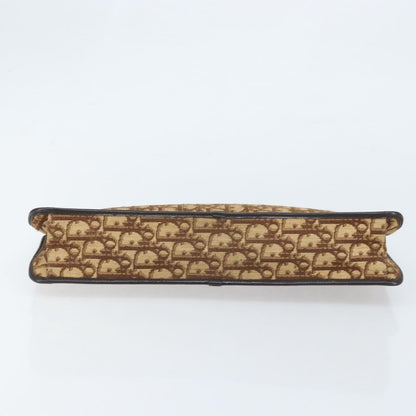 Christian Dior Vintage Trotter Pouch Canvas, BROWN, CANVAS, Clutche & pouche