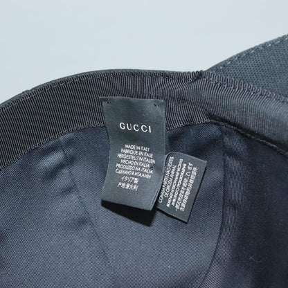 Gucci Web Baseball Hat GG Canvas, BLACK, CANVAS, Head accessory