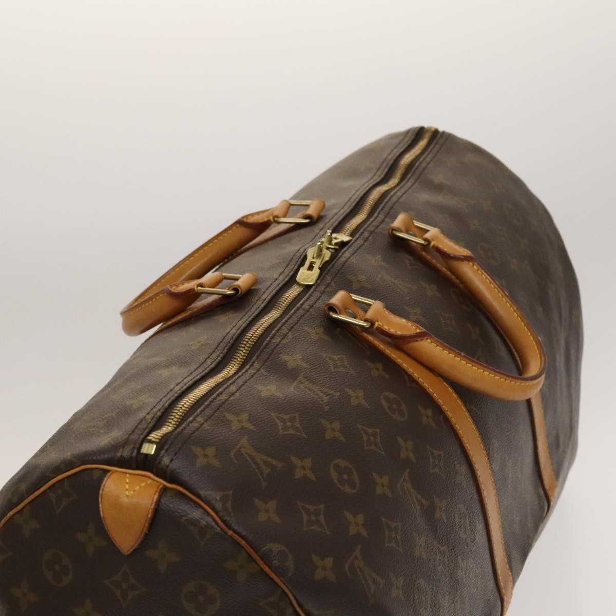 Louis Vuitton Keepall Bag Monogram Canvas, BROWN, CANVAS, Travel bag