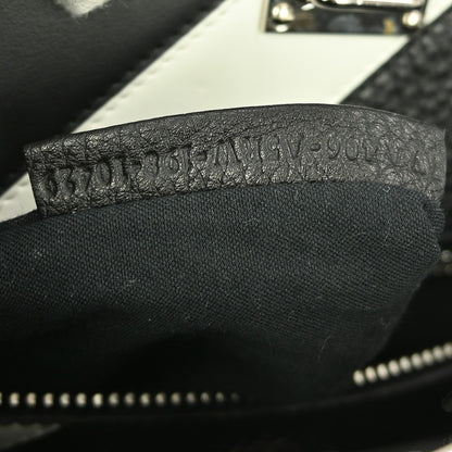 Fendi Selleria Peekaboo Fit Bag Leather, GRAY, LEATHER, Handbag