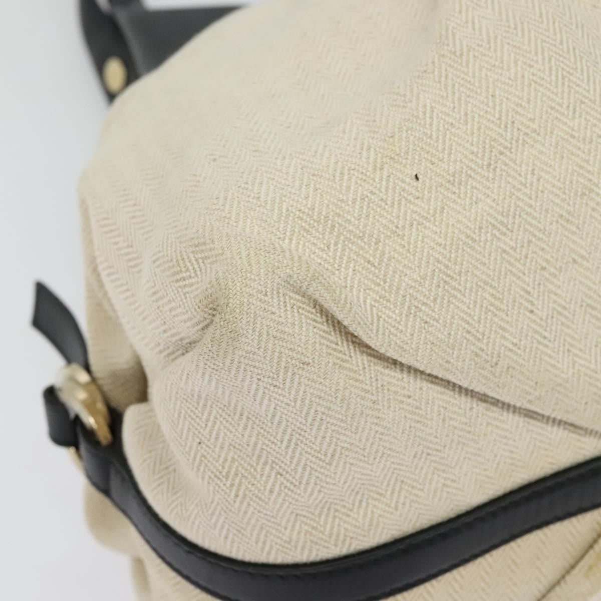 Bvlgari Chandra Hobo Canvas and Leather, BEIGE, CANVAS, Shoulder bag