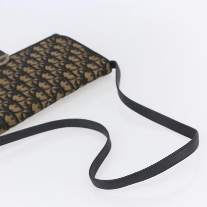Christian Dior Vintage Trotter Flap Shoulder Bag Diorissimo Canvas, NAVY, CANVAS, Shoulder bag