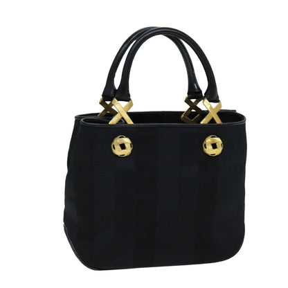 Salvatore Ferragamo Vintage Handbag Canvas, BLACK, CANVAS, Handbag