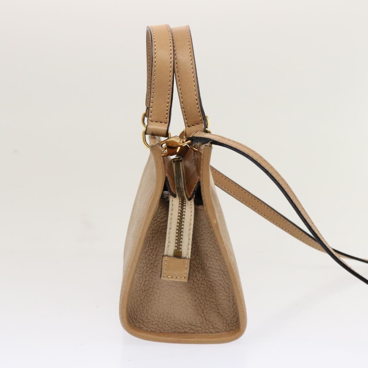 Celine Handbag Leather, BEIGE, LEATHER, Handbag