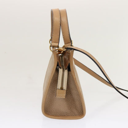 Celine Handbag Leather, BEIGE, LEATHER, Handbag