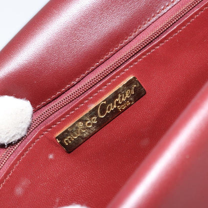 cartier Must de Cartier Shoulder Bag Leather, BURGUNDY, LEATHER, Shoulder bag