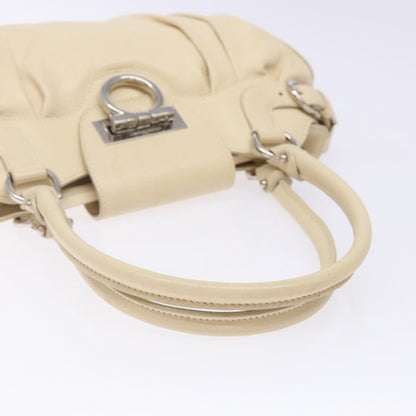 Salvatore Ferragamo Marisa Satchel Leather, ECRU, LEATHER, Handbag