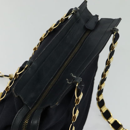 Salvatore Ferragamo Vala Shoulder Bag Canvas, NAVY, CANVAS, Shoulder bag