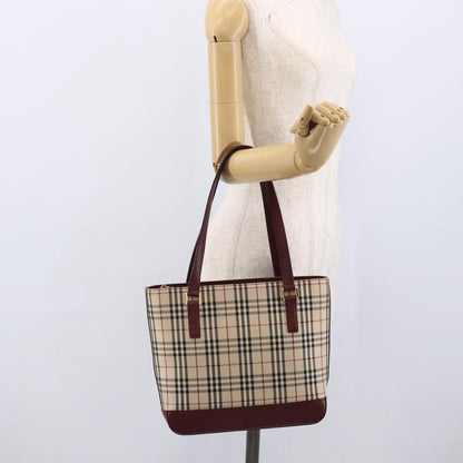 Burberry Nova Check Tote Canvas and Leather, BEIGE, CANVAS, Tote bag