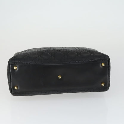 Christian Dior Vintage Lady Dior Bag Cannage Quilt Lambskin, BLACK, LEATHER, Handbag