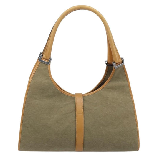 Gucci Vintage Jackie Handbag Canvas, Beige, Canvas, Handbag