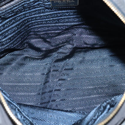 Prada Chain Shoulder Bag Quilted Tessuto, NAVY, NYLON, Shoulder bag