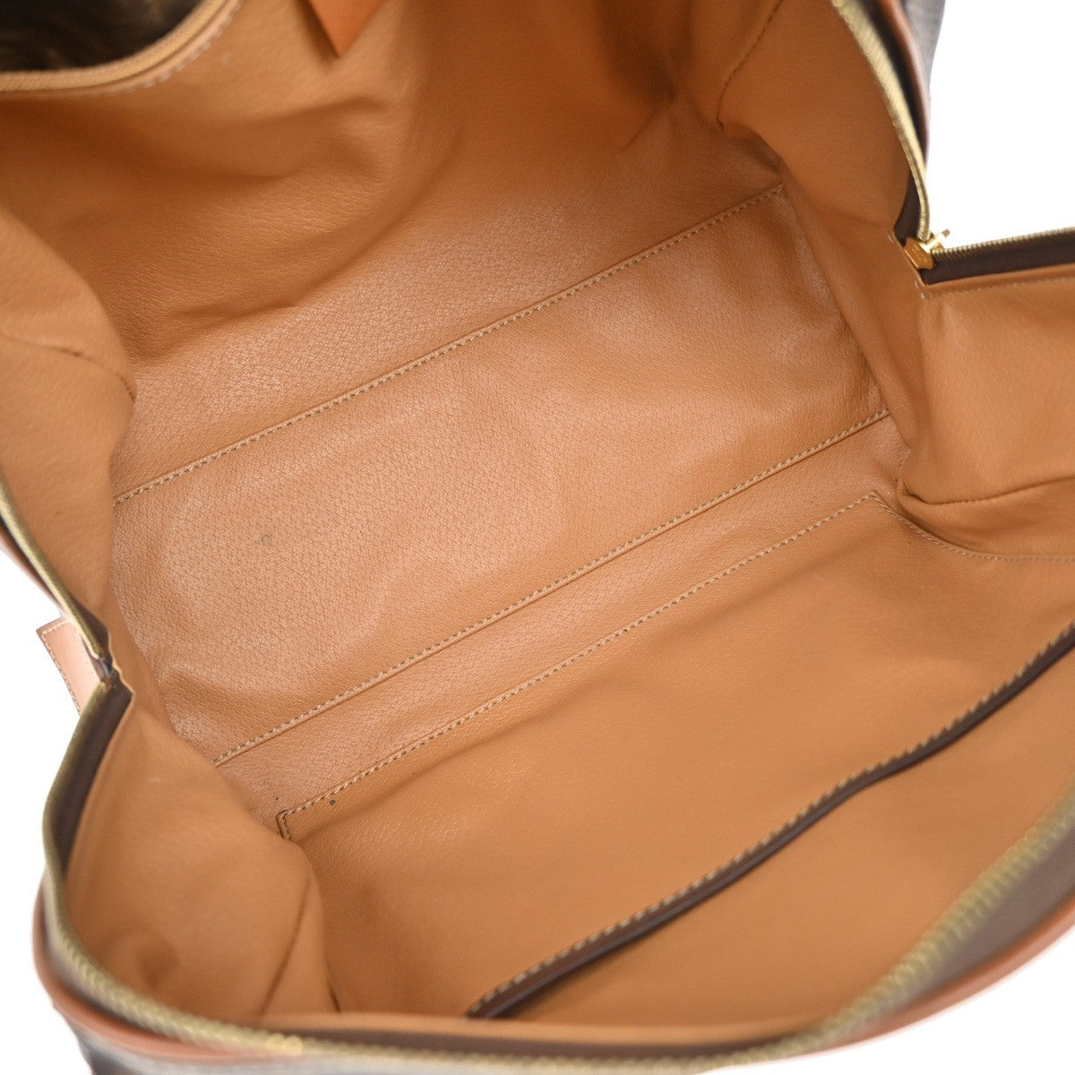 Celine Macadam Handbag Macadam with leather, BROWN, CANVAS, Handbag