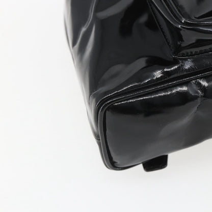 Gucci Vintage Bamboo Backpack Patent, BLACK, PATENT_LEATHER, Backpack