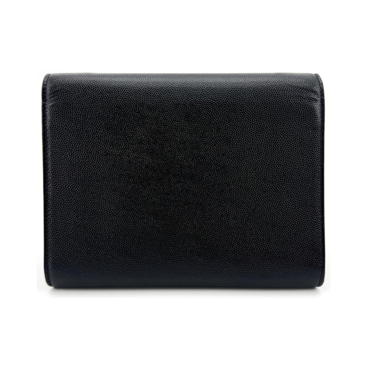 Saint Laurent Cassandra Chain Leather, Black, Leather, Shoulder Bag